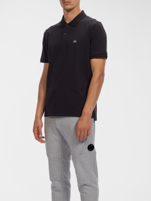 Stretch piquet poloshirt black 
