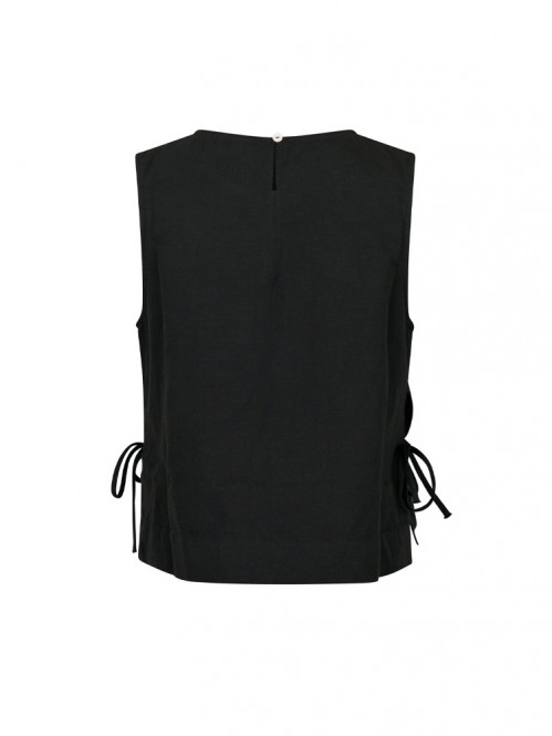 Svetlana linen top black 