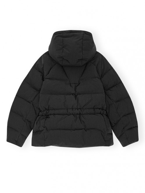 Tech oversized puffer jacket black 