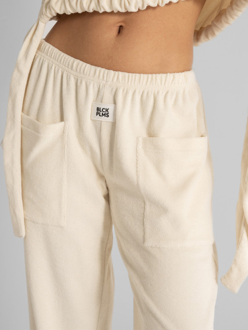 Terry pants cream 