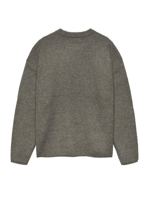 Tide knit pullover grey mel 