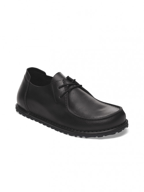 Utti lace leather mokassin black 