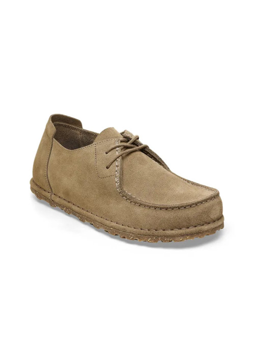 Utti lace leather mokassin gray taupe 