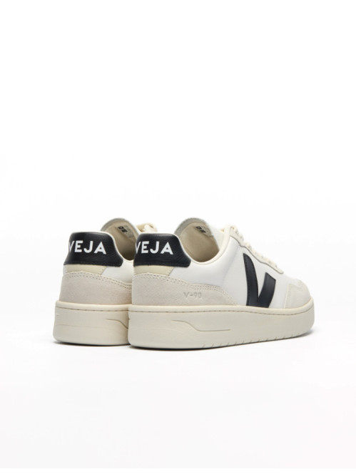 V-90 leather sneaker white black 