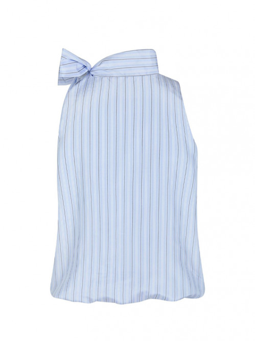 Veda stripe top lt blue 