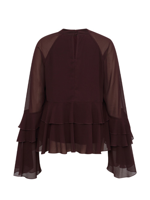 Venira-m ghita blouse maroon noir 