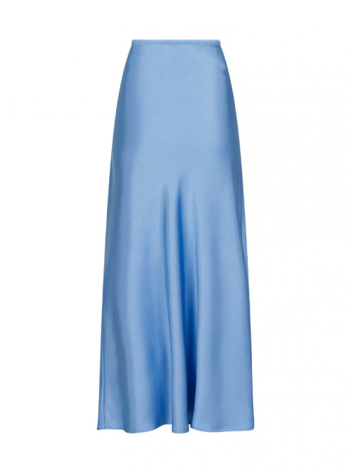 Vicky heavy sateen skirt smoke blue 