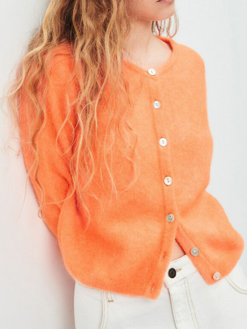 Vito 19e cardigan carotte fluo M