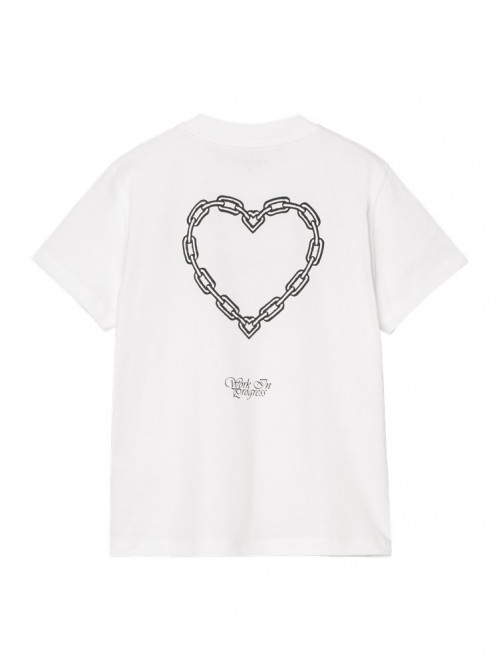 W ss chained t-shirt white 