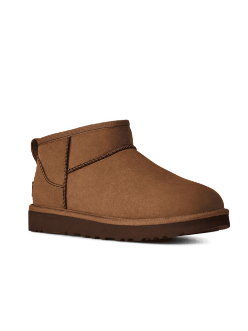 W classic ultra mini boots nubuck dark chestnut 