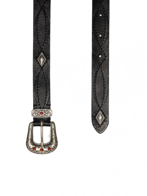 Western embellished belt black 