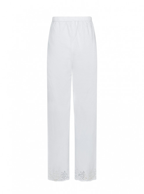 William embroidery pants white M