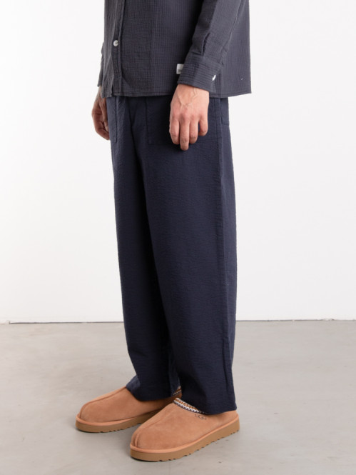 Roger seersucker pant blue L