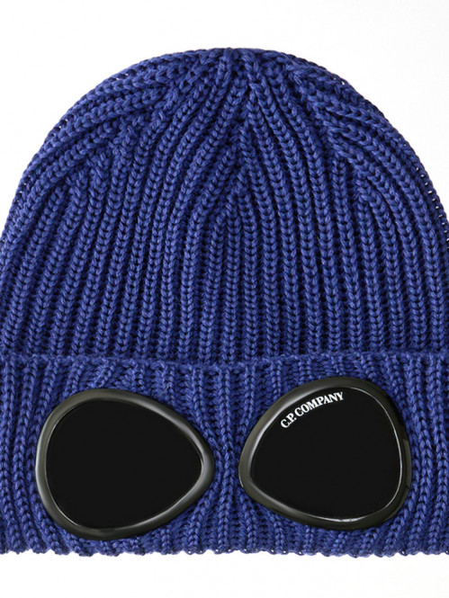 Merino wool goggle beanie estate blue 