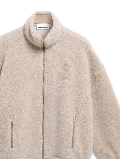 Wool blend fleece jacket honey mel 