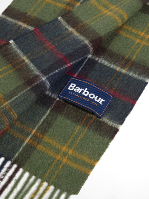 Wool cashmere scarf tartan 