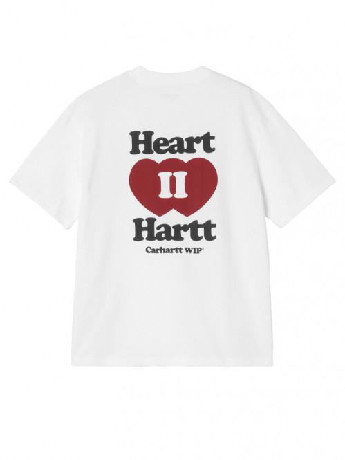 W ss heart ll t-shirt white 