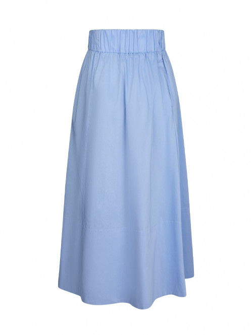 Yara long poplin skirt sky blue 