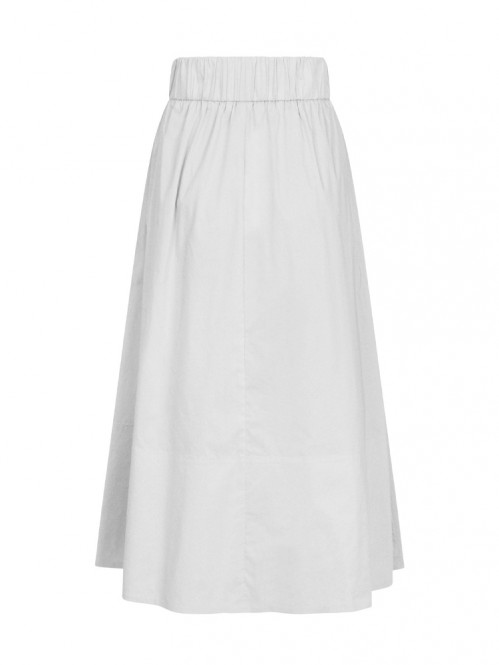 Yara long poplin skirt white L