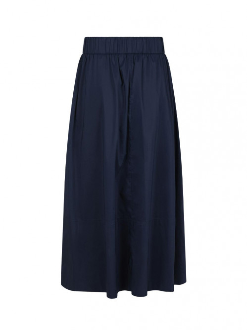 Yara long poplin skirt navy 