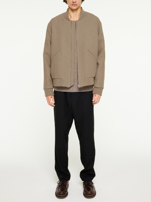 Ylve wool bomber jacket beige mel 