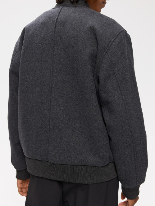 Ylve wool bomber dk grey 