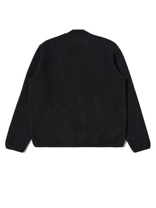 Zip bomber wool fleece black 
