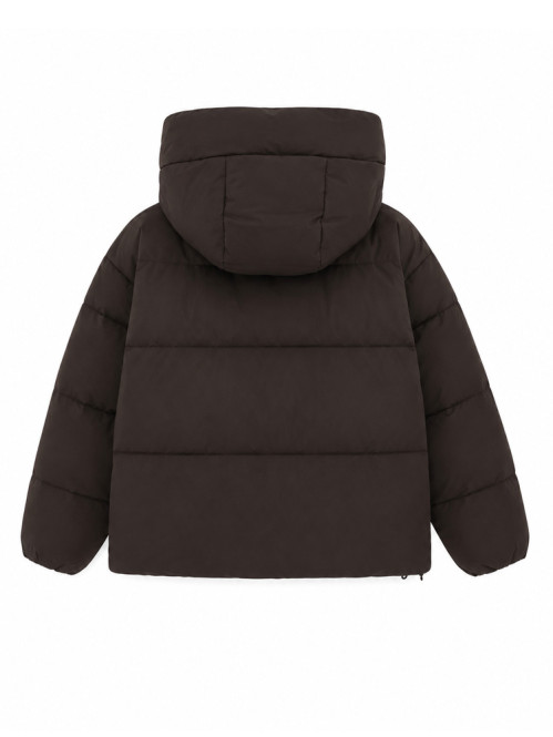 Zonza puffer jacket dk brown 