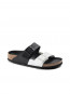 Arizona split sandals black white 