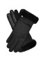 Sheepskin seamed gloves black 