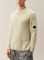 Crew neck full rib knit silver birch 