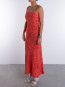 Light jacquard slip dress high risk red 