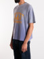 Creative dept logo t-shirt washed purple 