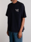 Heart icon front chainstitch t-shirt navy 