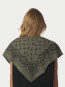 Adelina paisley knit scarf army OS