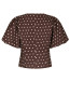Anela dot blouse brown 