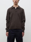 Anholt lambswool polo pullover brown 
