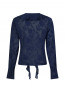Anika burnout blouse navy 