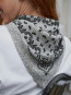 Ariya paisley scarf grey mel 