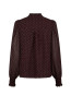 Astrida dotted blouse burgundy 