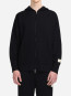 Atelier knit zip up hoodie black 