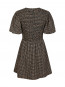 Auda check smock dress black L