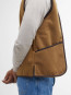 Barbour warm pile waistcoat zip brown 