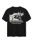 Beach sign tee black 