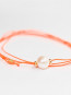 Big pearl necklace neon orange 