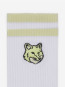 Bold fox head sporty socks lemonade 