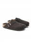 Boston shearling suede sandals mocca 