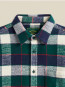 Bottle flannel shirt check green 