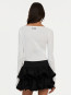 Buttoned longsleeve top bright white S