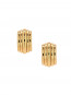 Chunky ribbed earrings gold 